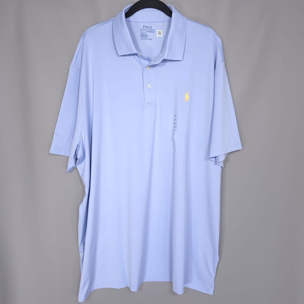 POLO RALPH LAUREN New Polo Shirt XXL PERFORMANCE Blue Classic Fit Men’s